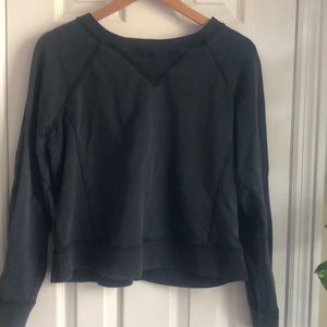 Lululemon faded black crew neck sweatshirt